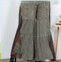 Young Threads - Rustic Bohemian: Side Paneled Patchwork Pants (New Color)