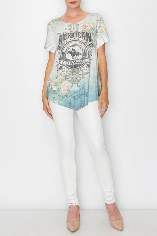 Origami Apparel ~  Lace and Crochet inspired - OLS-4553 IV-A COWGIRL