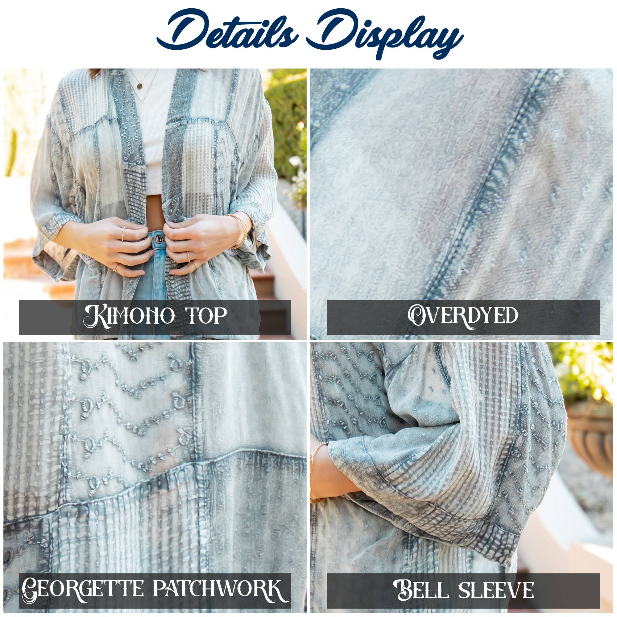 YOUNG THREADS - Western Bohemian Georgette Kimono Shirt