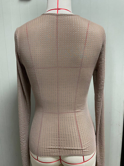 Hope & Sunshine - Sheer Long-Sleeve Slim Fit Top