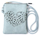 Shine Mark Accessories - Blue - Heart Cut Crossbody Cellphone Bags