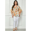 Winslow Collection - PLUS SIZE SHEER PRINTED PEASANT BLOUSE COU95L58X