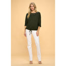 Perseption - ELBOW SLEEVE GROMMET NECK TUNNEL HEM DOLMAN SWEATERS