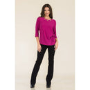 Perseption - RHINESTONE GROMMENT NECK SIDE TIE FASHION TOP