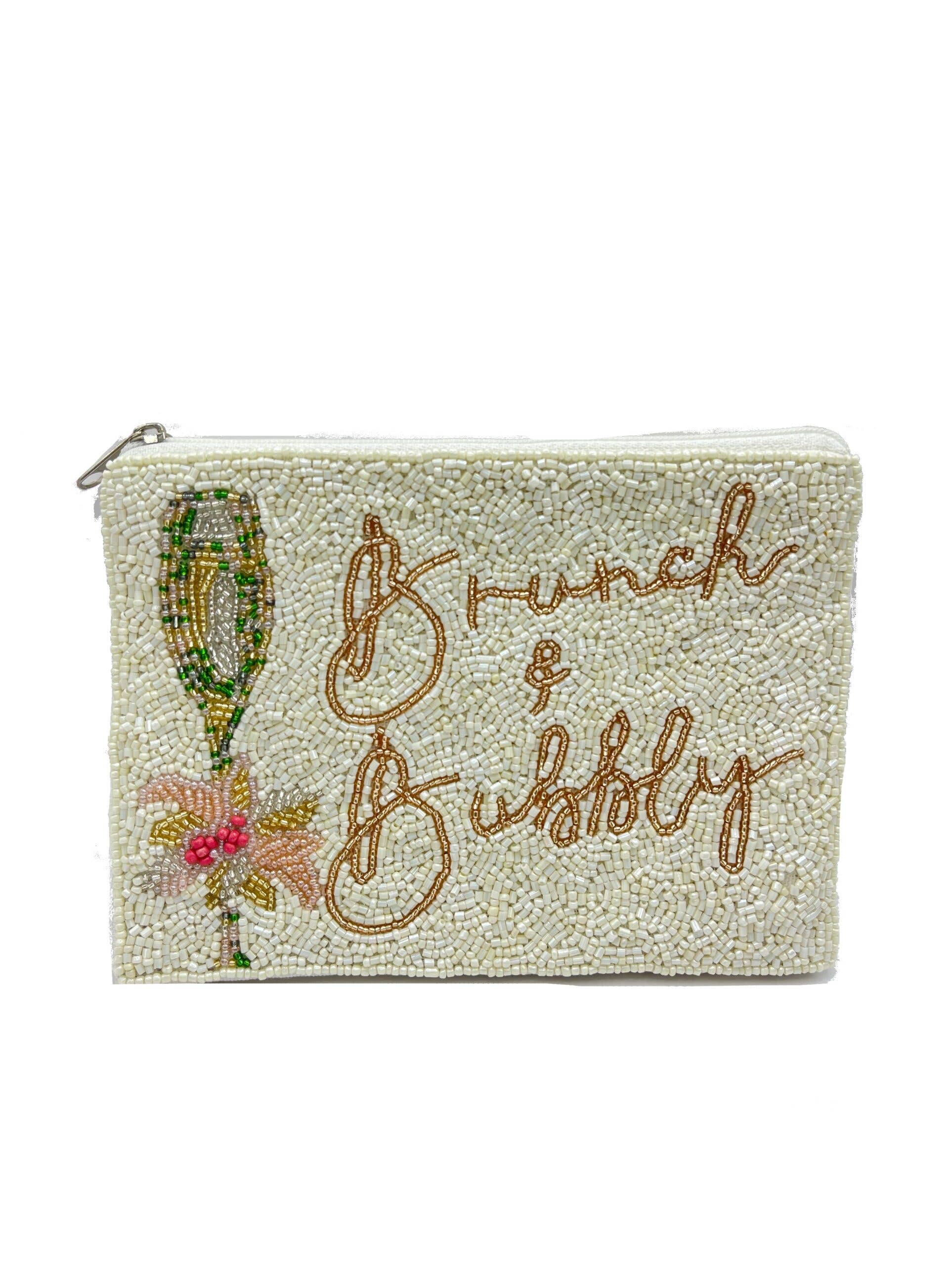 Ole - Double Double Brunch & Bubbly Beaded Coin Purse