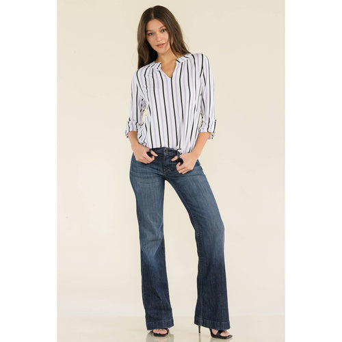 Perseption - FLAT BUTTON FULL PLACKET MANDERINE SHIRT