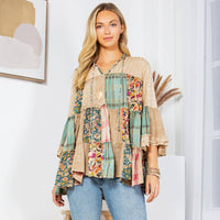 Young Threads - Artistic Fusion: Overdyed Jhabla Top With  Rayon Embroidery