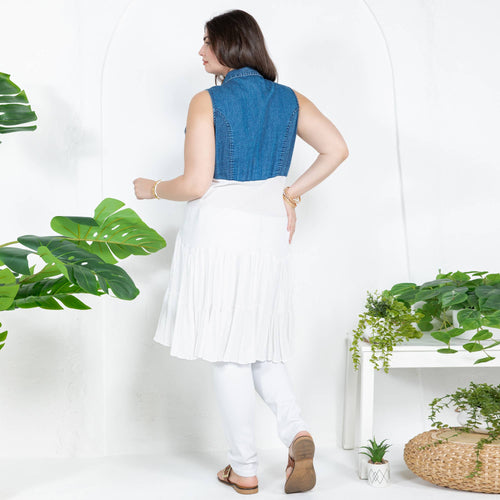 Young Threads - Front-Open Asymmetrical High Low Top - New Design