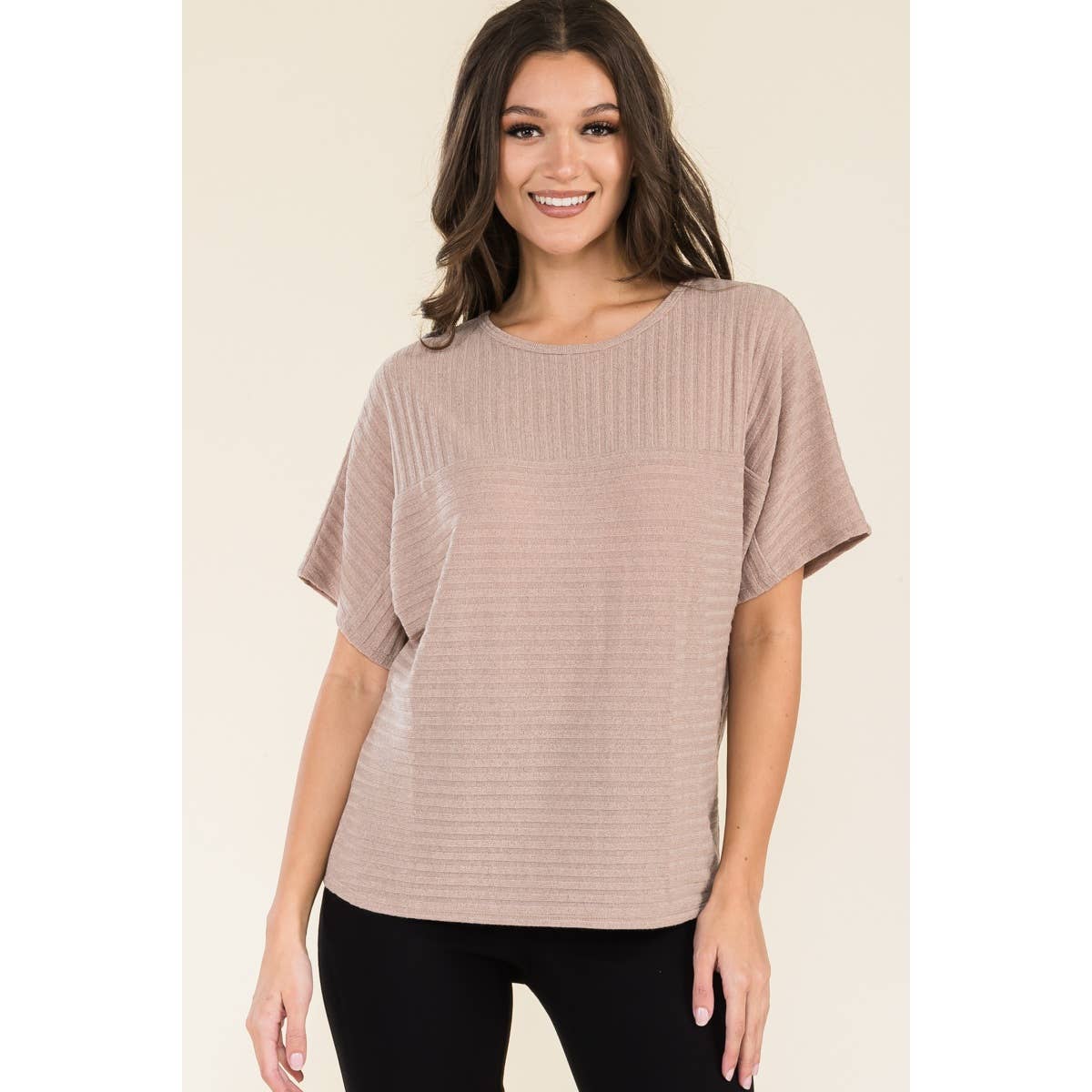Perseption - VERTICAL YOKE CUFF DOLMAN KNIT SWEATER