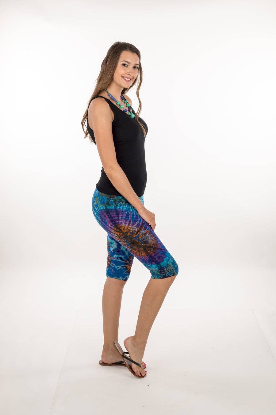 Sacred Threads - Colorful Short Tie Dye Leggings