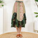 Young Threads - Bohoemian Mid-Length Skirt with Rayon Print (New Color) SK23162