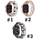 ShopTrendsNow - Leopard Calf Leather and Crystal Apple Watch Band