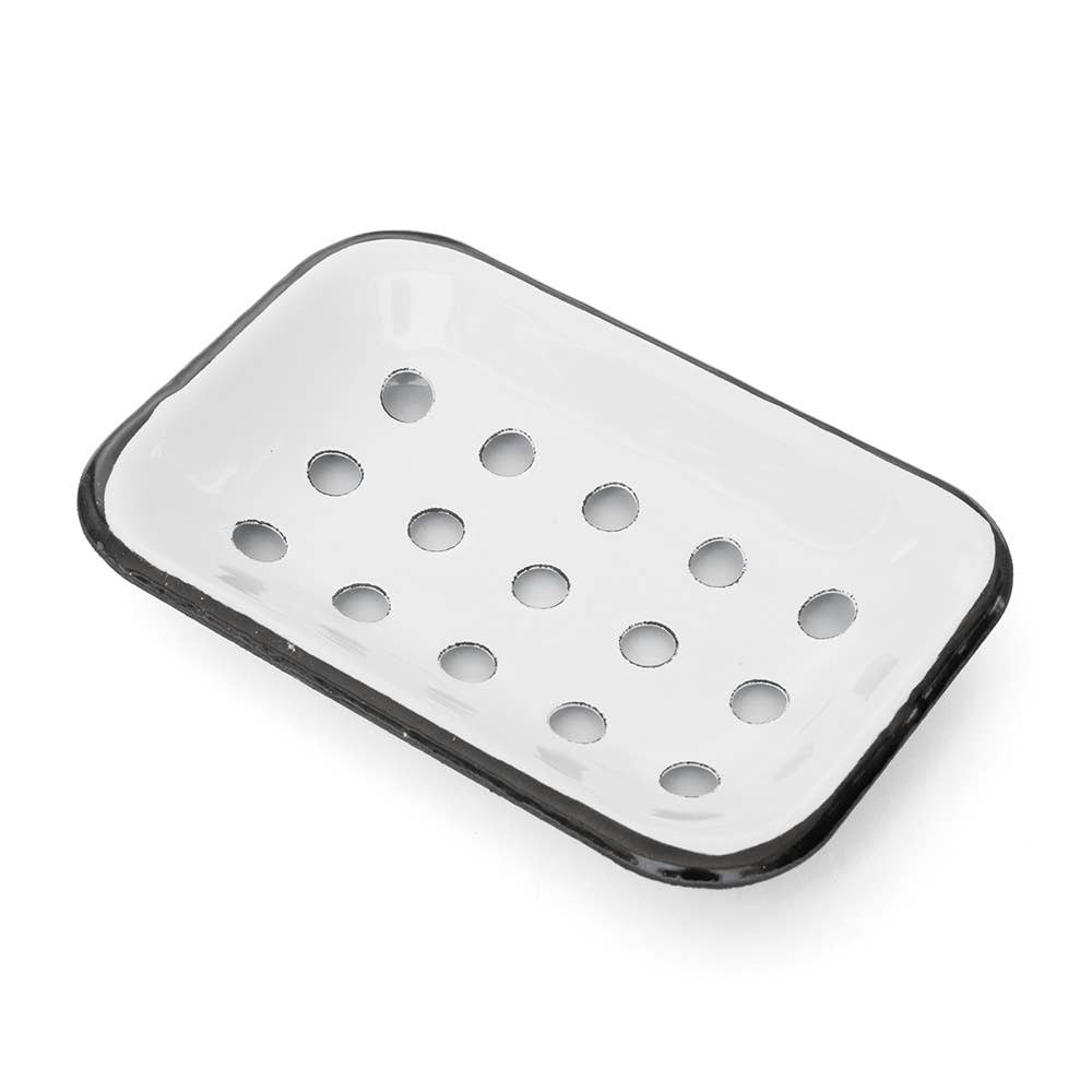 FinchBerry - Farmhouse White Metal Soap Dish