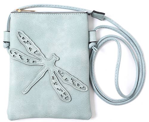 Shine Mark Accessories - Blue - Dragonfly Crossbody Bag