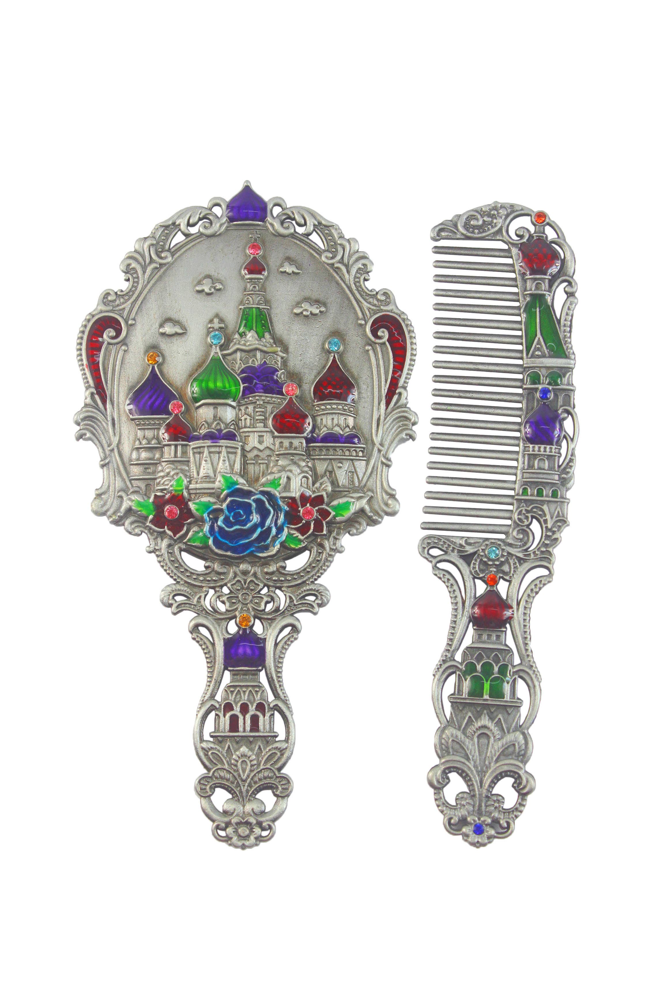 Ole - Vintage Small Size Castle Metal Mirror Set