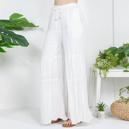 Young Threads - Retro Revival Long Flared Patchwork Pants (New Color)