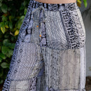 Young Threads - Retro Revival Long Flared Patchwork Pants (New Color)