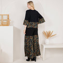 Young Threads - Chic Boho Set: Sweater Jhabla & Mixed Print Drape Pants