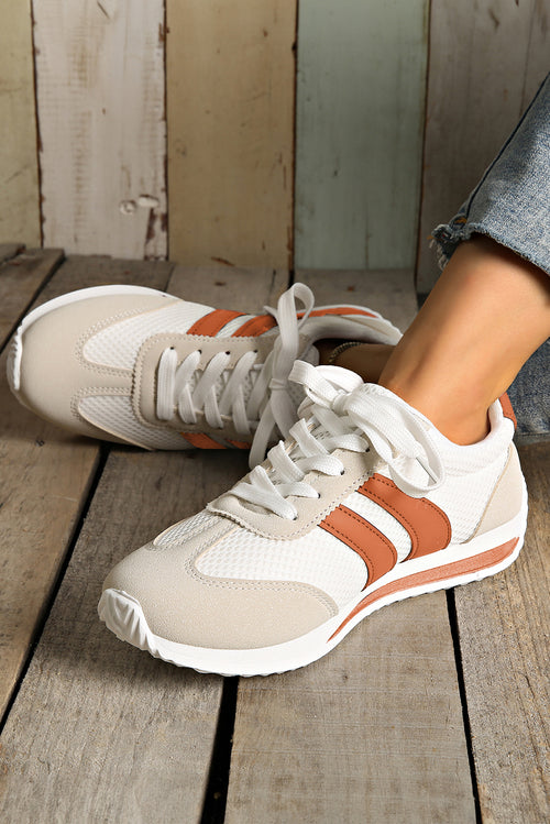 Blackish Green Patchwork Breathable Lace Up Sneakers