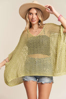 Madelyn - LESW3218 - FISHNET PONCHO COVER UP