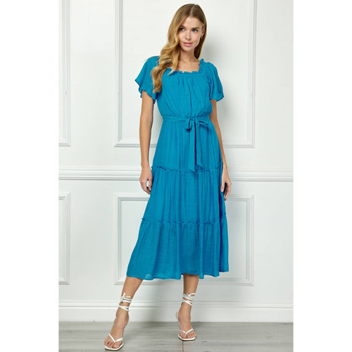 Winslow Collection - RUFFLE TIERED CROPPED MAXI WITH LINING