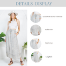 Young Threads - Women Patchwork Embroidered Maxi Skirt With Side Pockets: CHARCOAL TRIM / REGULAR (S-M-L-XL 1-2-2-1)