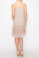 Origami Apparel ~  Lace and Crochet inspired - OLS-4672 TAUPE