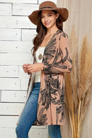 Shopin LA - SG21021-2087 - WOMEN FLORAL PRINT SOFT POCKET CARDIGAN