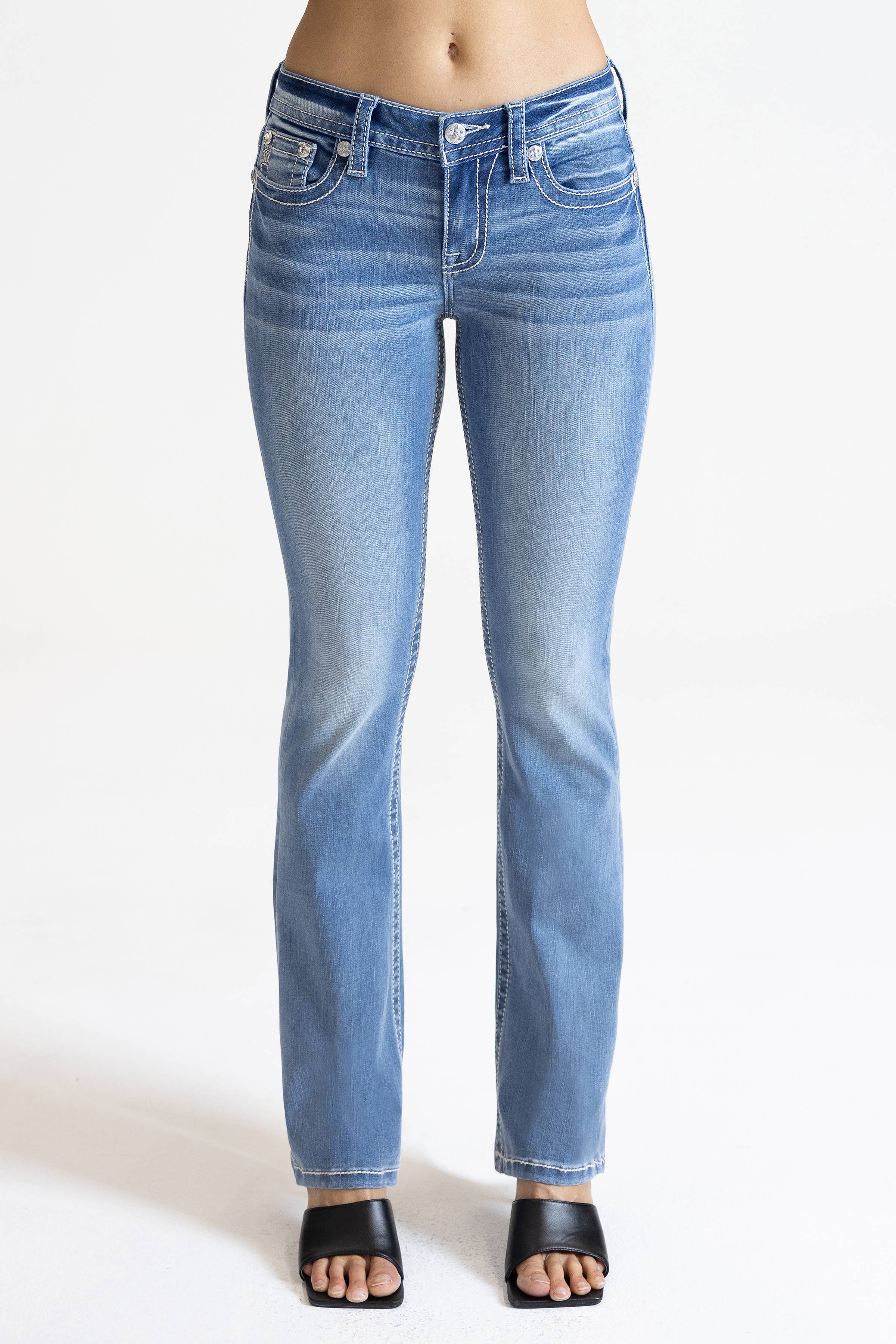 Miss Me - M3080B68S- 30" mid rise bootcut jeans