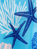 JC Sunny Fashion - Blue-Pink Starfish & Coral Kimono