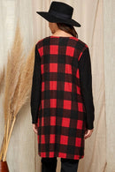Shopin LA - SG21021 - WOMEN MIXED ANIMAL DRAPED OPEN FRONT CARDIGAN