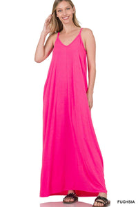 42POPS - `.42pops Maxi Dress w/ adjustable strap & pockets