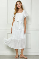 Winslow Collection - RUFFLE TIERED CROPPED MAXI WITH LINING