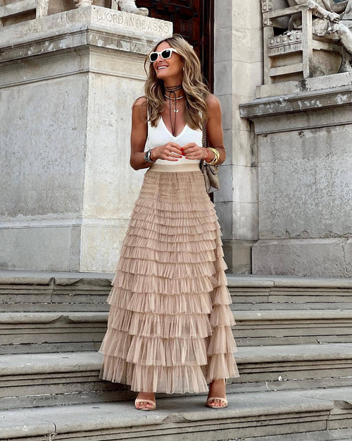 Hope & Sunshine - Mesh Tiered Skirt