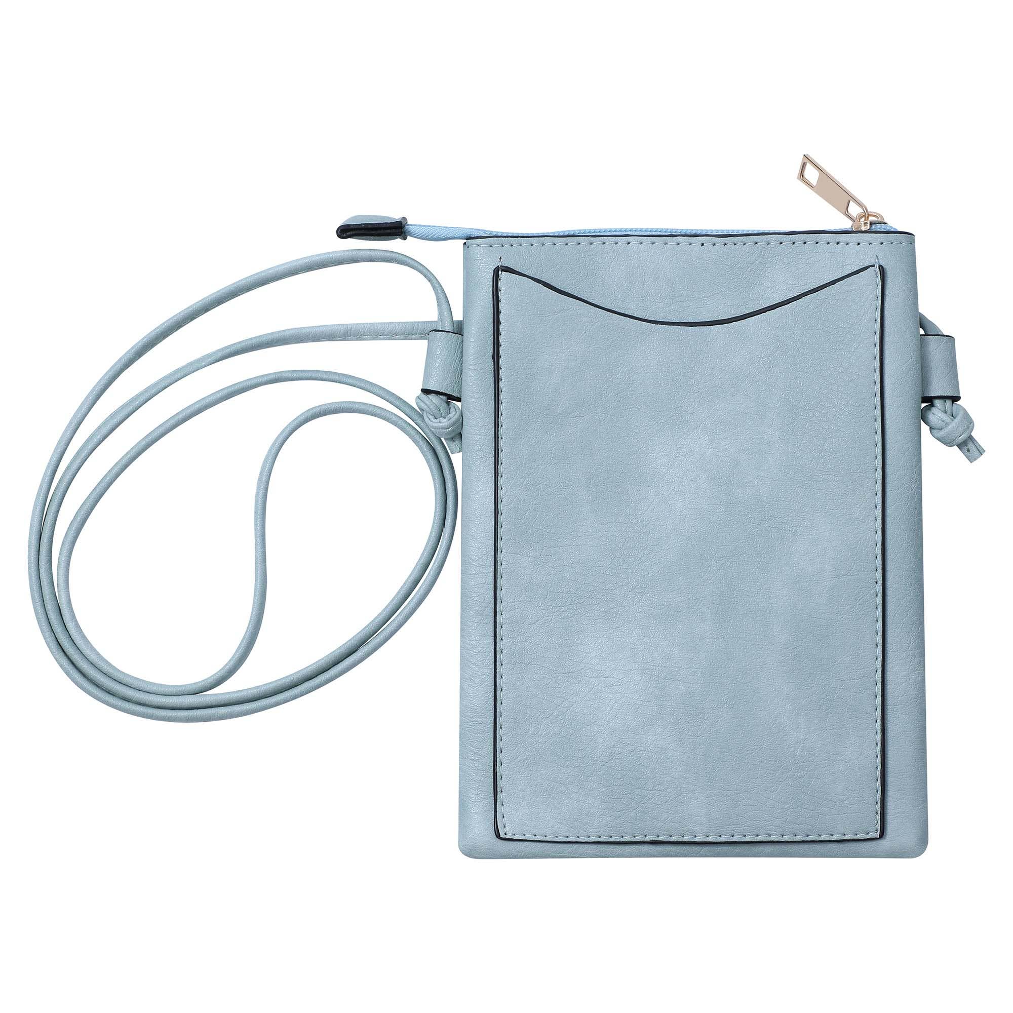 Shine Mark Accessories - Blue-Turtle with PalmTree laser cut crossbody cellphone bag