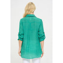 Perseption - FLAP POCKET BUTTON DOWN FRONT BOYFRIEND SHIRT