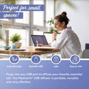 Belle Aroma® - FlashScent® USB Diffuser - Blue, Lavender Essential Oil