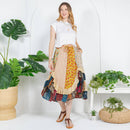 Young Threads - Bohoemian Mid-Length Skirt with Rayon Print (New Color) SK23162