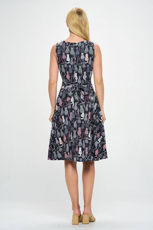 LA Soul - Cat Print Plus Size Dress