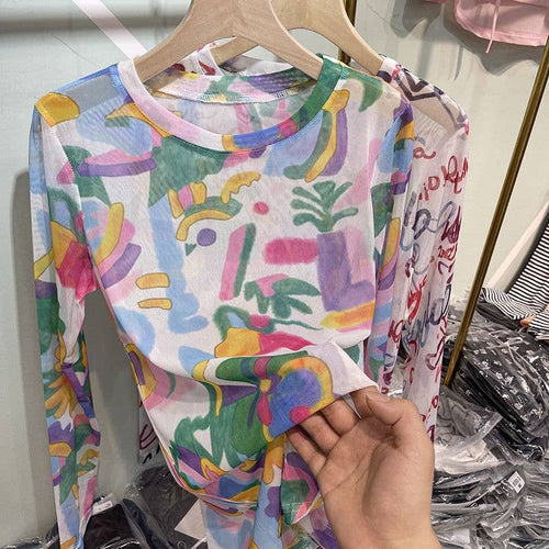 Hope & Sunshine - Tie-Dye Mesh Top