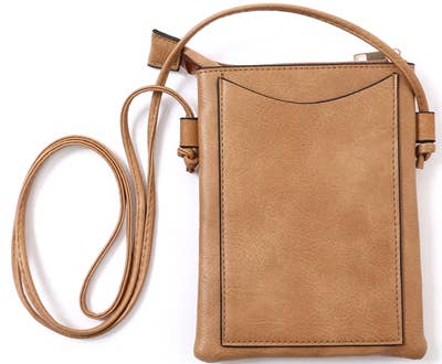 Shine Mark Accessories - Beige - Sea Turtle Laser Cut Cross Body Cell Phone Bag