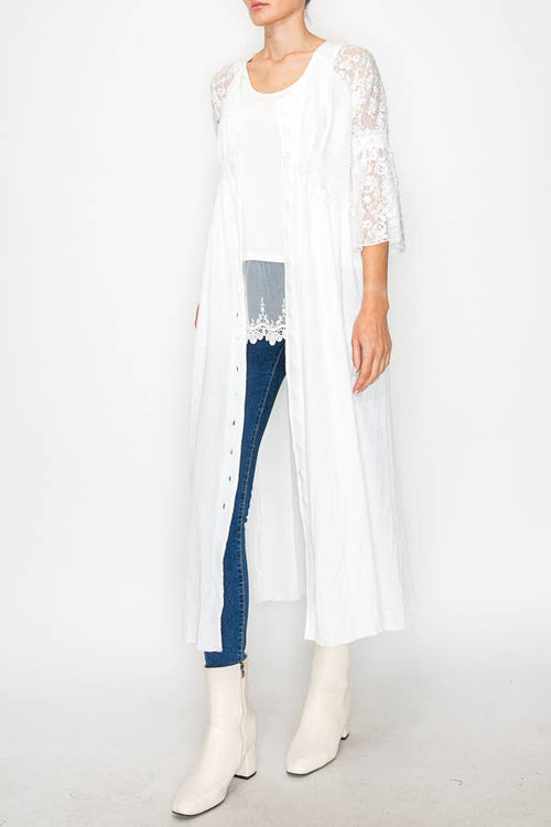 Origami Apparel ~  Lace and Crochet inspired - INTERCHANGEABLE DRESS AND JACKET-4758IVORY