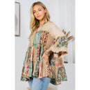 Young Threads - Artistic Fusion: Overdyed Jhabla Top With  Rayon Embroidery