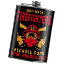Lucky Jack - Flask - God Made Firefighters...