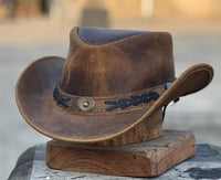 Lesa collection inc - Sahara Leather Hats Western Style for Men and Women shapeabl