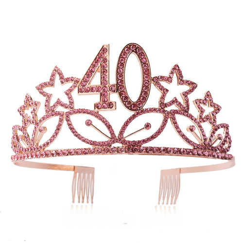 Ole - Birthday Star Rhinestone Crown Headband L3959