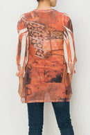 Origami Apparel ~  Lace and Crochet inspired - OLS-4596 BG SAVANNAH TOP