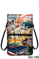 Ole - Vintage Route 66 Printed Crossbody HB0580 - NO.190