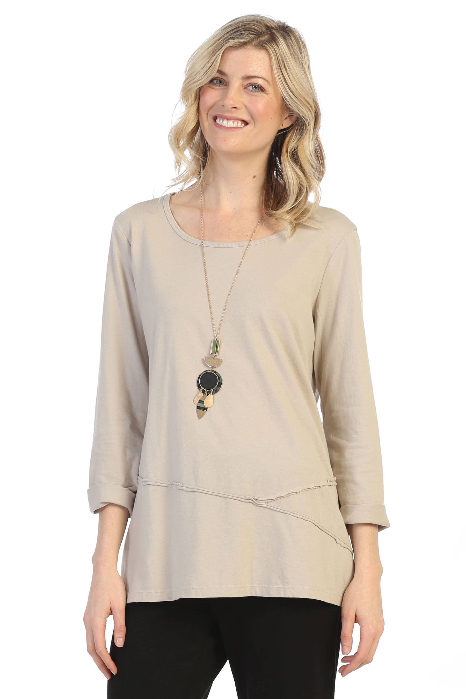 Focus Fashion - Supima Cotton Long Sleeve Tunic-SC103