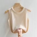 Hope & Sunshine - Beaded Sleeveless Knit Top